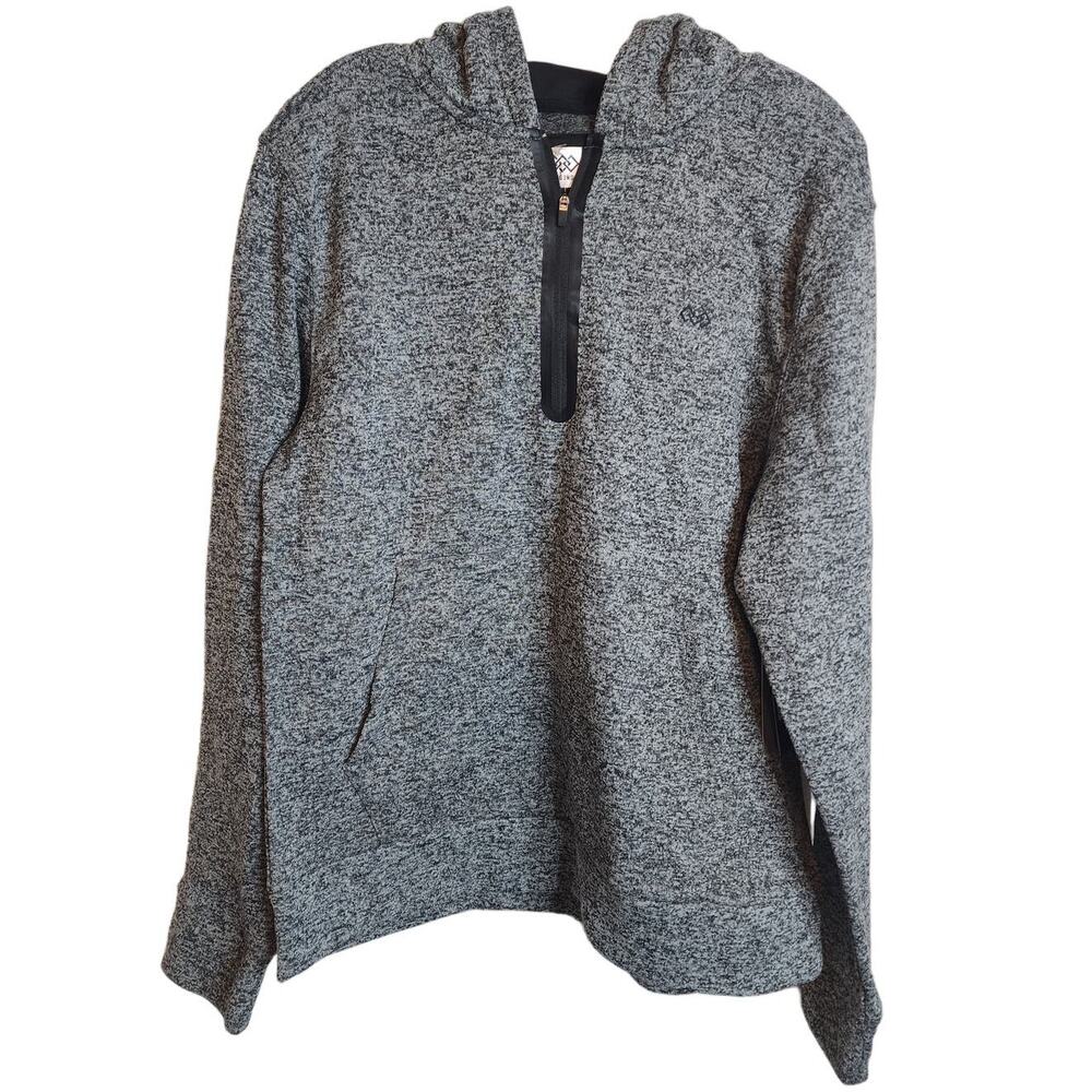 Leg3nd Quarter Zip Hooded Sweatshirt/Jacket, Charcoal, NWT